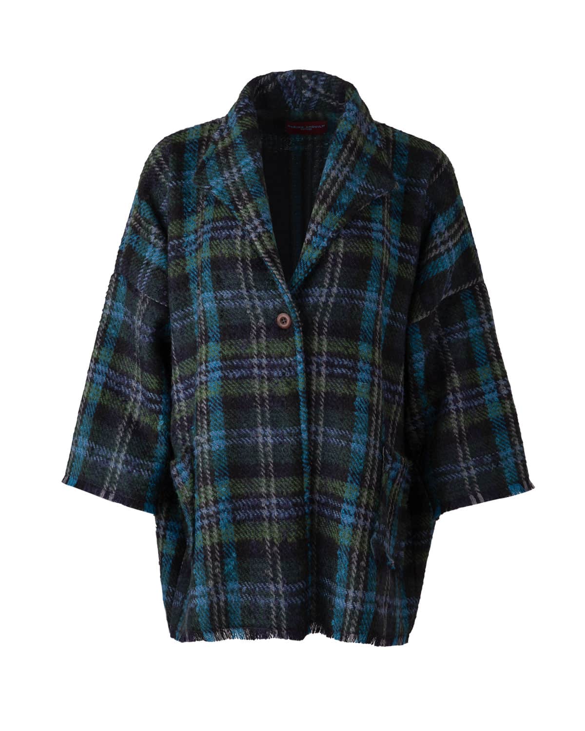 GSTAAD WOOL VEST TARTAN BLUE