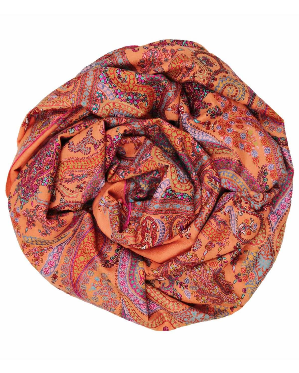 EXCLUSIVE JAMAWAR ORANGE SCARF